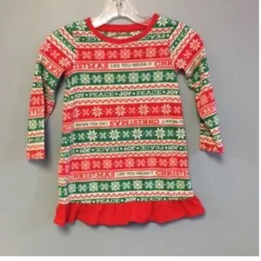 Jammies for Your Families Christmas Winter Nightgown: Size 4
